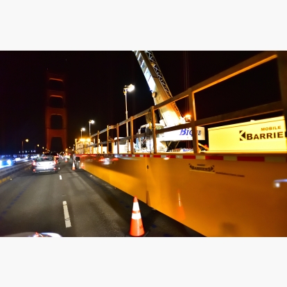 Golden Gate Bridge Night Workzone 